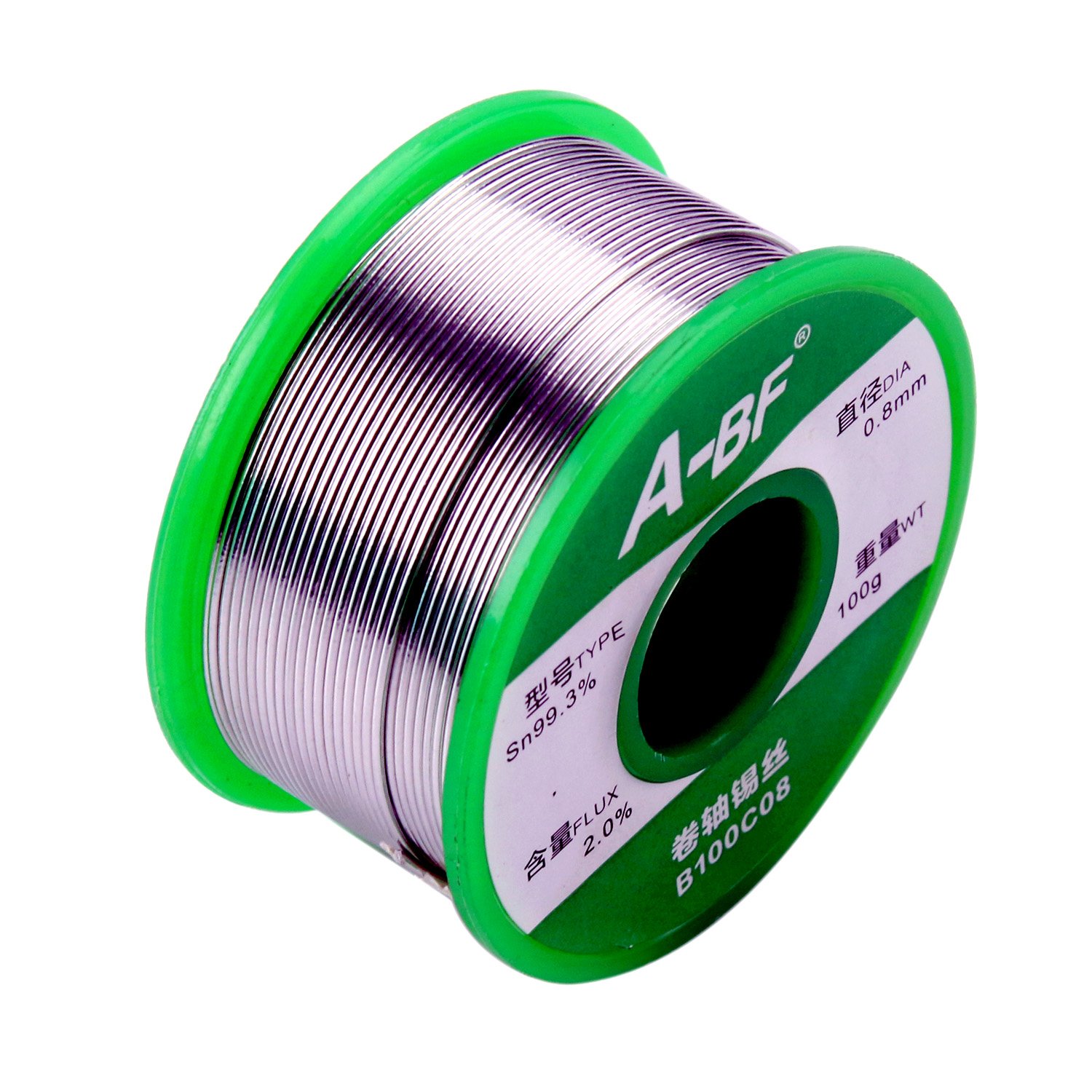 A-BF Lead Free Rosin Core Solder Wire Sn99.3 Cu0.7 for Welding Electrical Soldering DIY Repair Working 0.0315 Inches(0.8mm) 0.22lbs(100g)