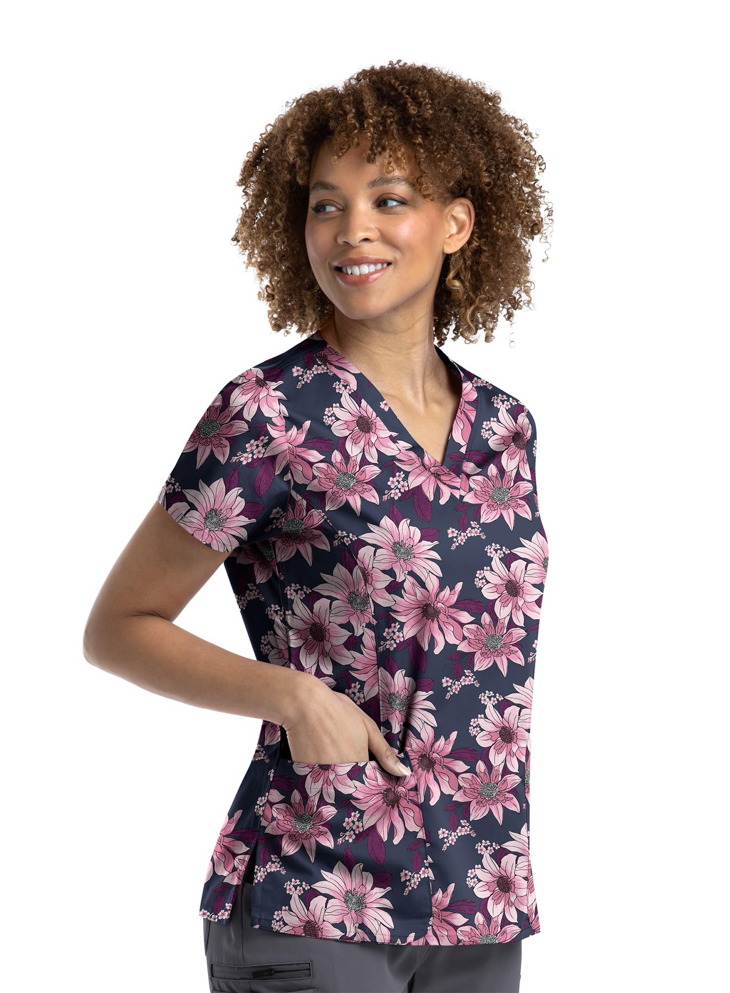Maevn Women's V-Neck Print Top