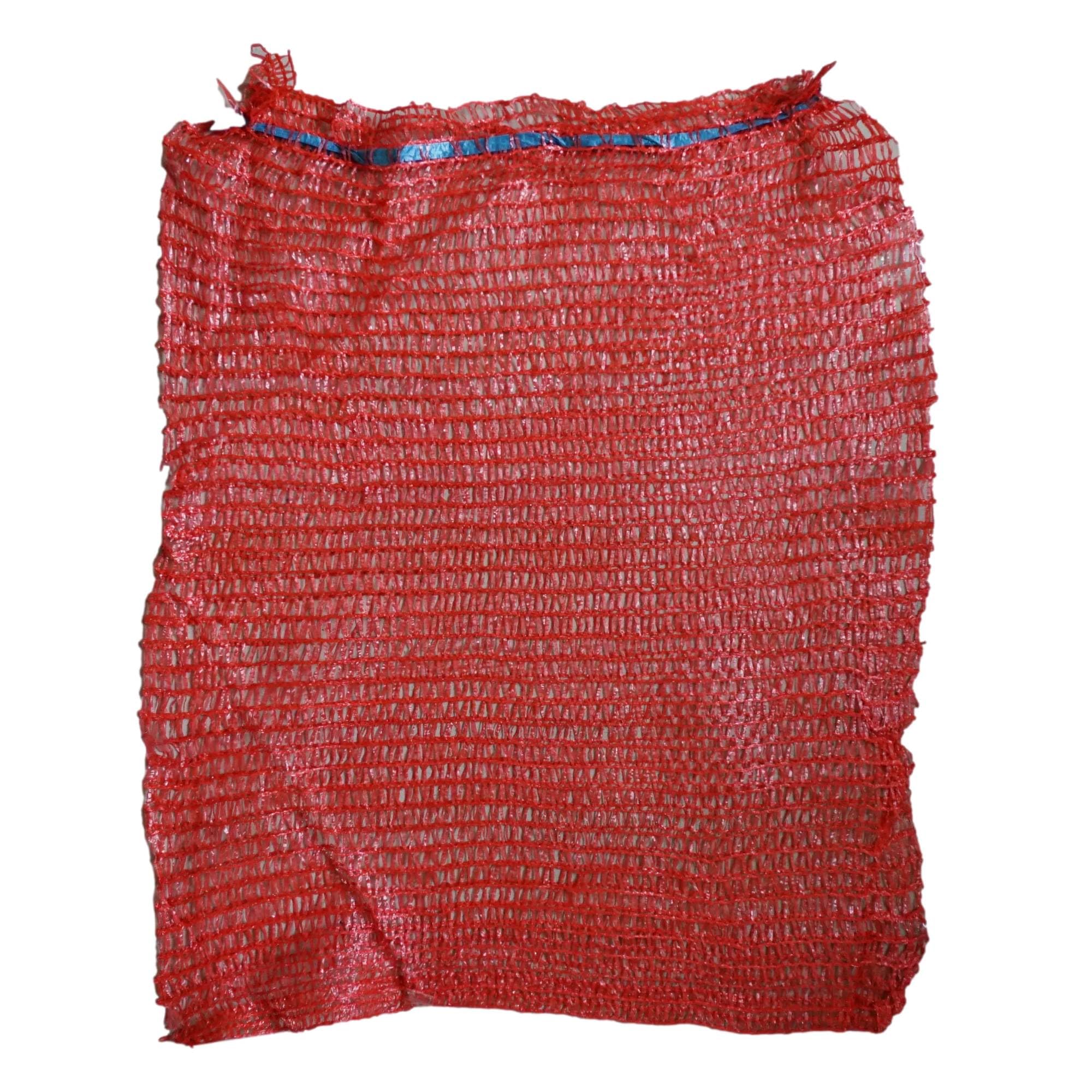 SKIR'CO Lot de 100 sacs en filet avec cordon de serrage Rouge 50 x 80 cm