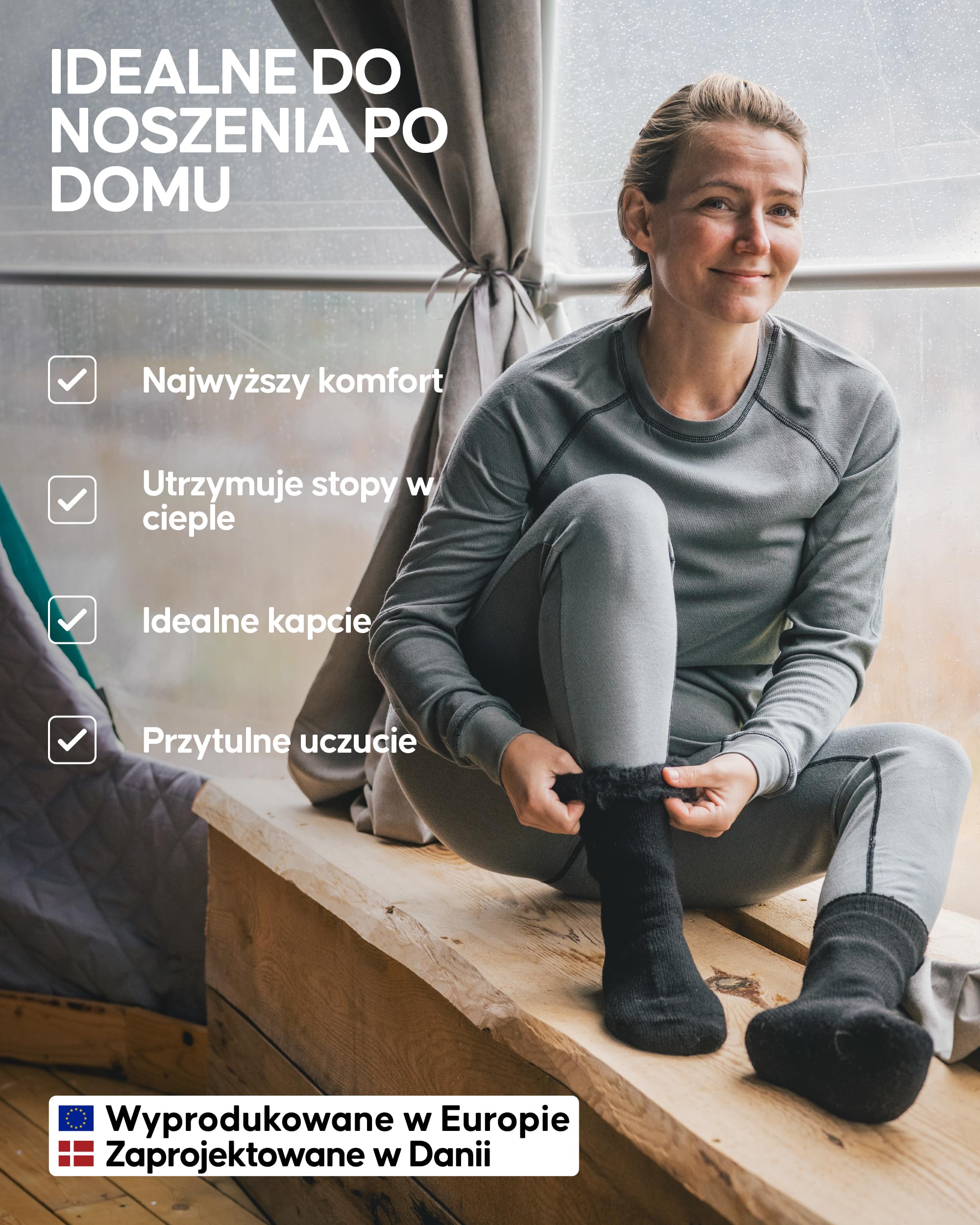 DANISH ENDURANCE Skarpety Termiczne Męskie i Damskie, Ocieplane, Termokatywne, Zimowe, Izolujące, Miękkie, Wygodne, 2-PACK