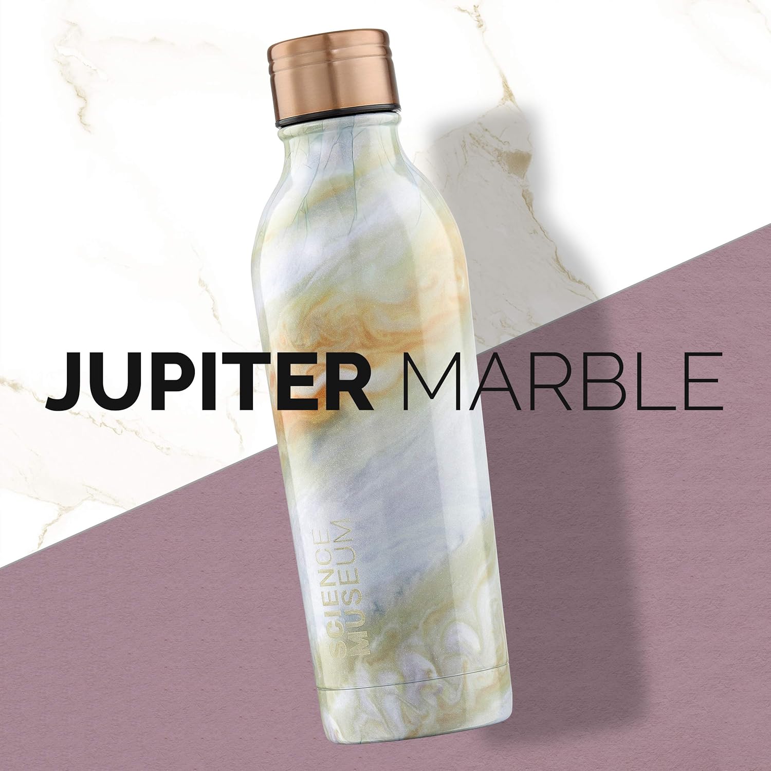 Root7 OneBottle™ | Jupiter Marble 500ml | Copper Insulated Thermal Water Bottle, Double Walled Stainless Steel, BPA Free, Leak-Proof Bottle for Hot & Cold Drink