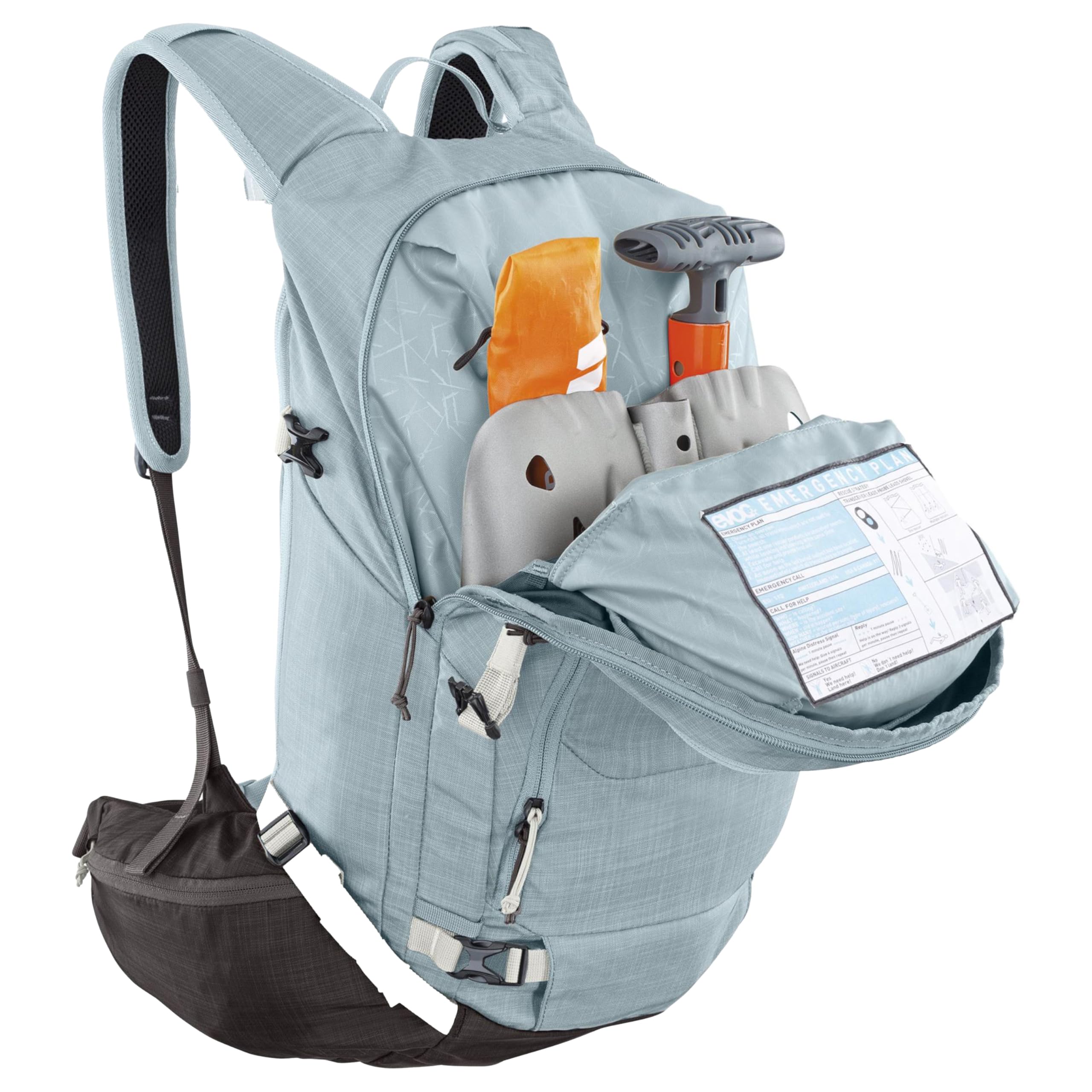 EVOC LINE 30 All-Mountain-Tragerucksack (NEURALITE SYSTEM, Skihalterung, separates Lawinenfach mit Notfallplan, leicht zugängliches Hauptfach, BODDY HUGGING)