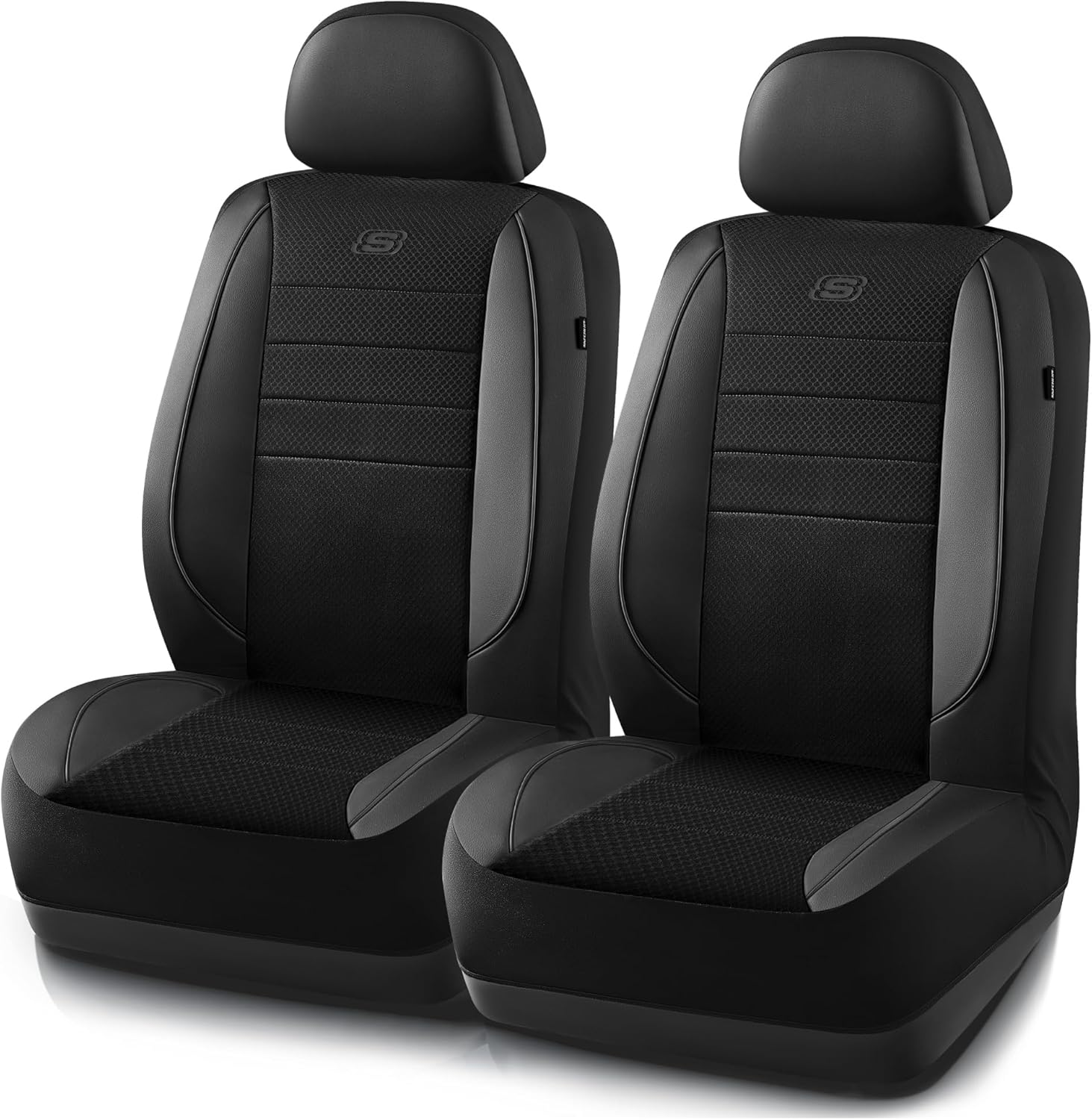 Skechers Air-Cooled Memory Foam Seat Covers,Mesh Thick Car Seat Covers,Piping Leather Car Seat Covers Front Seats,Airbag Compatible,Automotive Comfort Universal FitMost Cars,Vans,Truck,SUV,Black Skechers Air-Cooled Memory Foam Seat Covers,Mesh Thick Car Seat Covers,Piping Leather Car Seat Covers Front Seats,Airbag Compatible,Automotive Comfort Universal FitMost Cars,Vans,Truck,SUV,Black