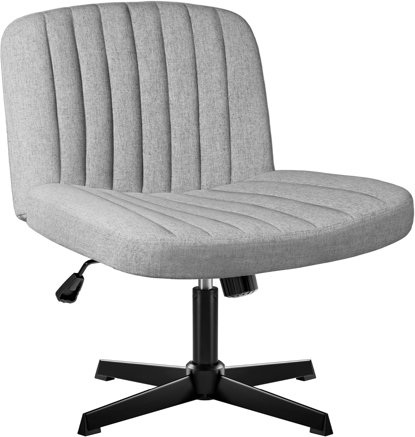 JUMMICO Office Chair Armless Desk Chair No Wheels, Cross Legged Home Office Chairs