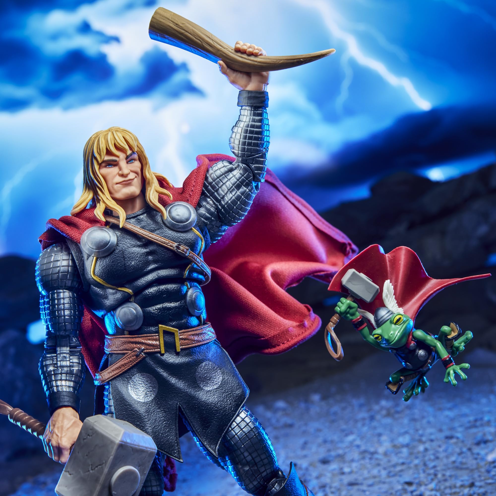 Marvel Legends Maximum Series Thor, Deluxe Action-Figur (15 cm) zum Sammeln zu den Thor Comics; beweglich für Starke Posen; Accessoires für einen Gott des Donners