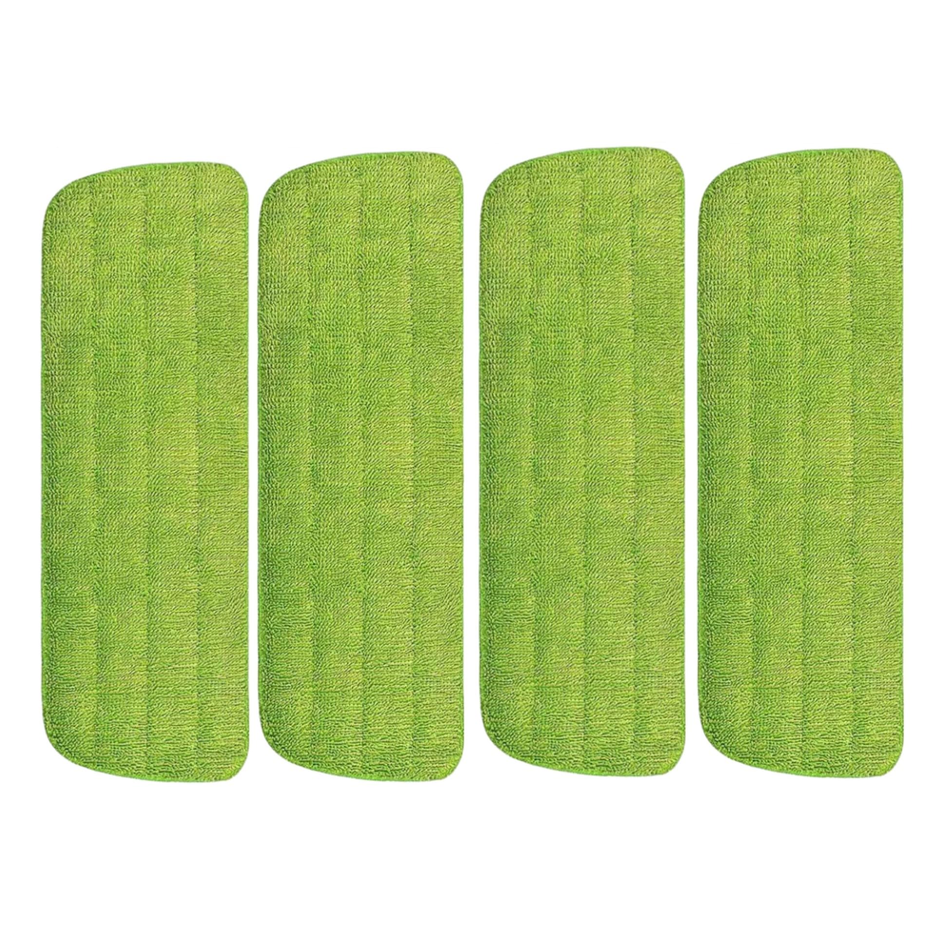 4 Pack Microfiber Mop Pads Cleaning Refill for Turbo, Libman Spray Mop, Rubbermaid, Cxhome, Norwex and Bona Mops Wet Dust Dry Flat Velcro Attachment