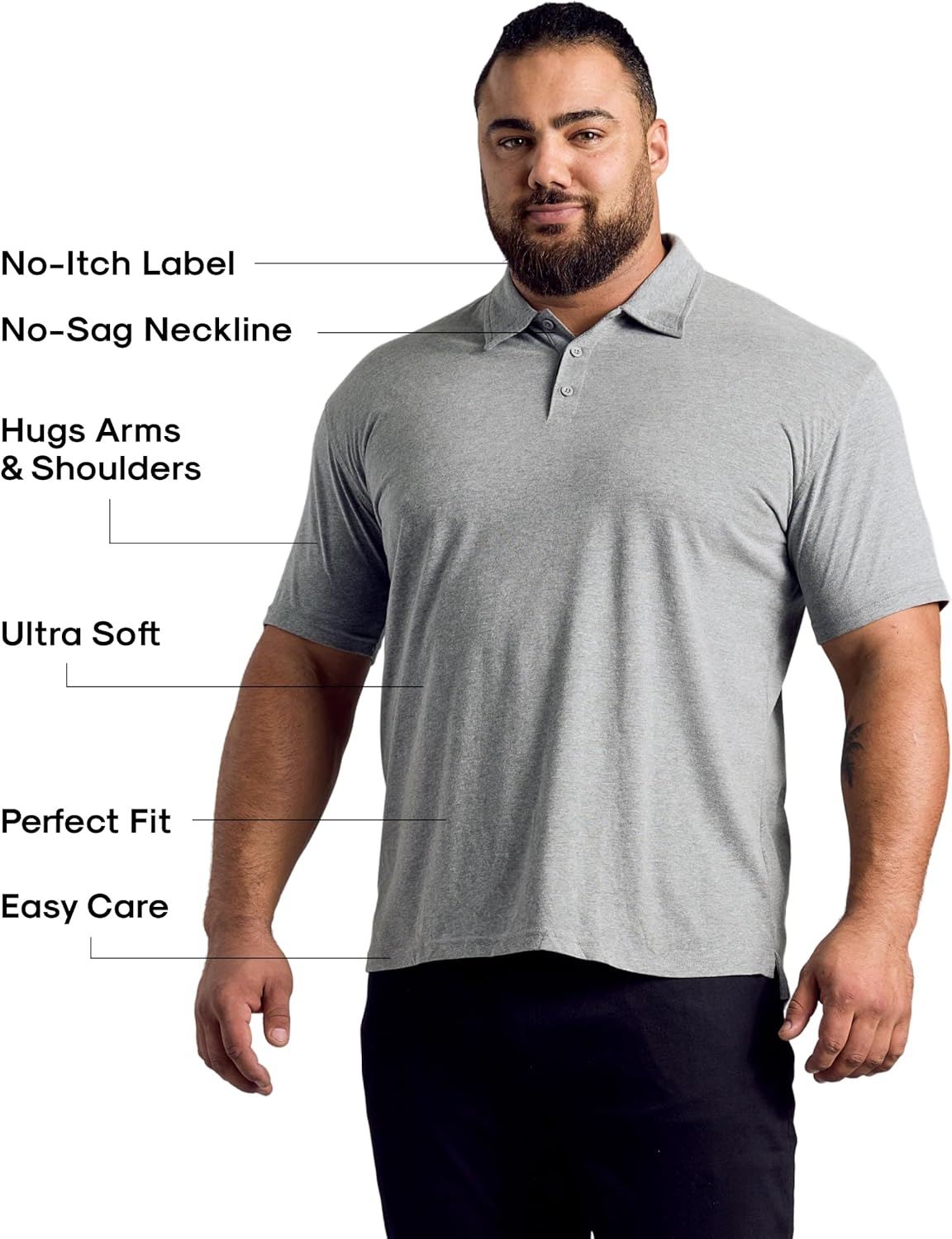 True Classic Novelty Polo Shirts for Men – Mens Polo Shirts Short Sleeve Cotton, Dry Fit Golf Shirt for Men - Image 2