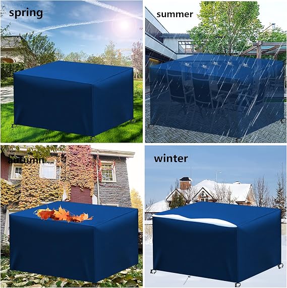 Furniture Table Cover, 120x60x75cm Outdoor Table Waterproof Cover, Heavy Duty 420D Oxford Fabric Outdoor Patio Furniture Cover