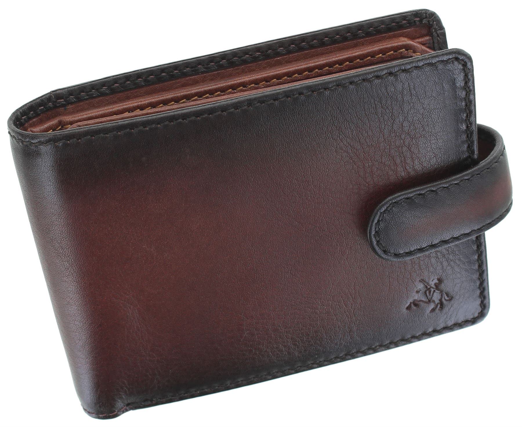 Visconti Atelier Collection Henry AT72 - Cartera de piel con RFID y Tap n Go, Bronceado bruñido., Talla única