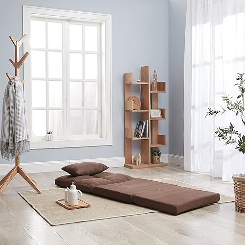 Miniatura 6 de Redde Boo Sofá cama ajustable de tres pliegues con una almohada, 5 posiciones reclinables, dormitorio tapizado convertible, sofá de videojuegos