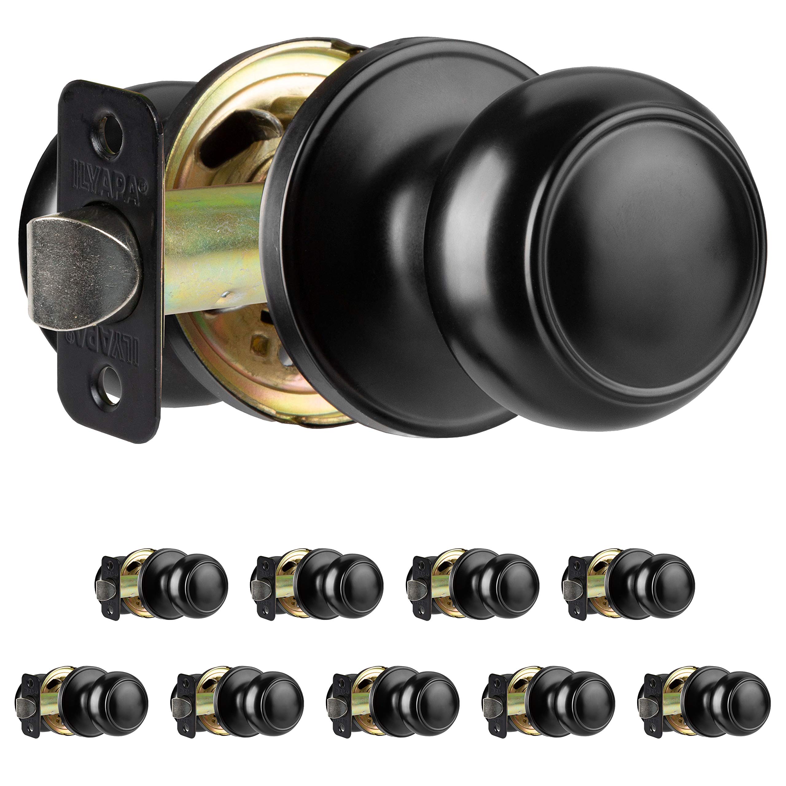Satin Nickel Passage Door Knobs - 10 Pack -9