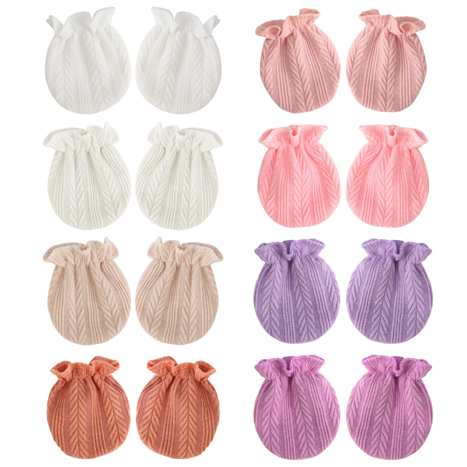 DRESHOW Newborn Baby Mittens Infant Gloves No Scratch Mittens Cotton Gloves for 0-6 Months
