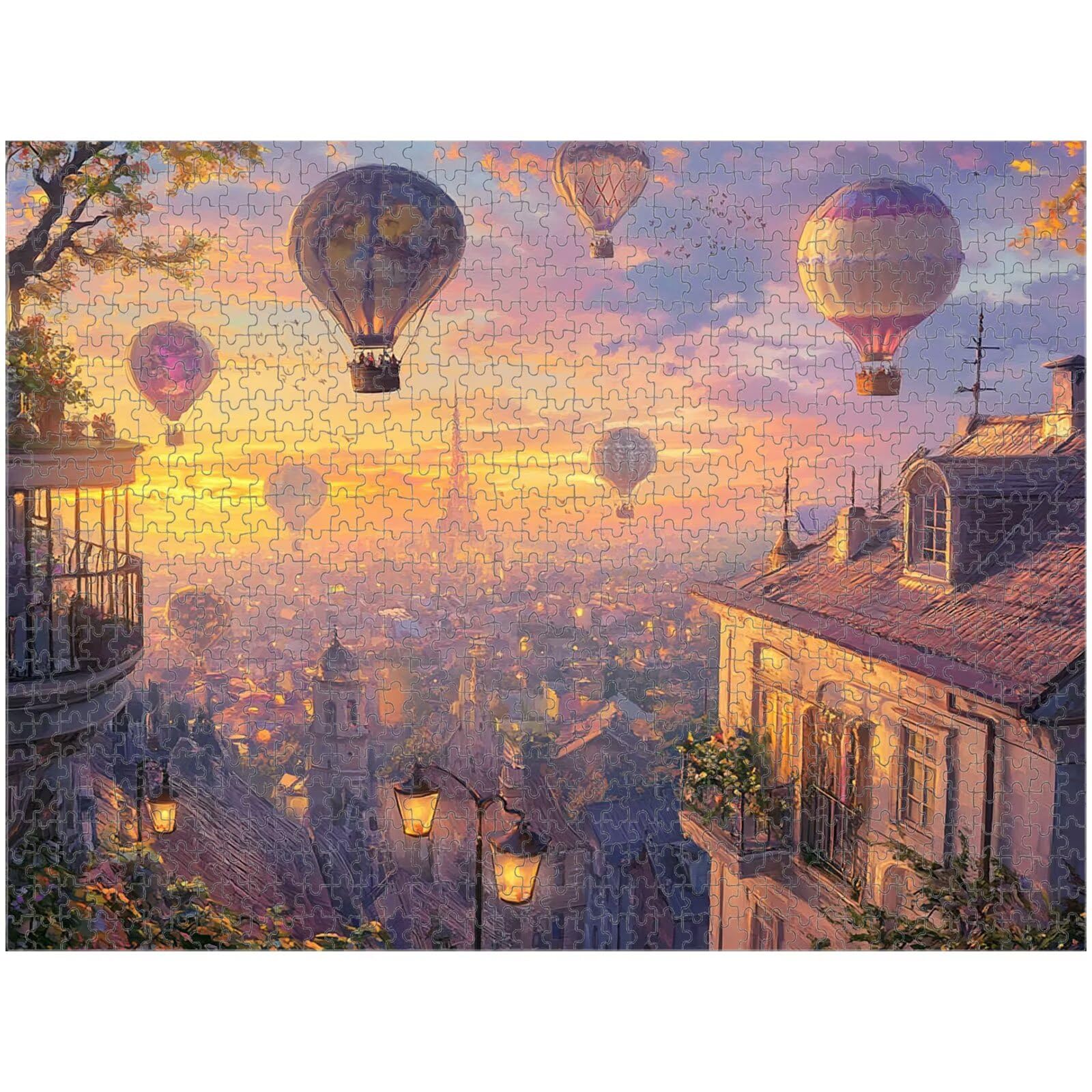1000 Pièces Puzzle Adulte Turquie & Paysage Puzzle en Bois Robuste 1T#612 | Puzzle en Bois, Découpe de Précision, Encres aux Couleurs Vives, Loisir Relaxant, Décoration Intérieure, Cadeau, 50x75cm
