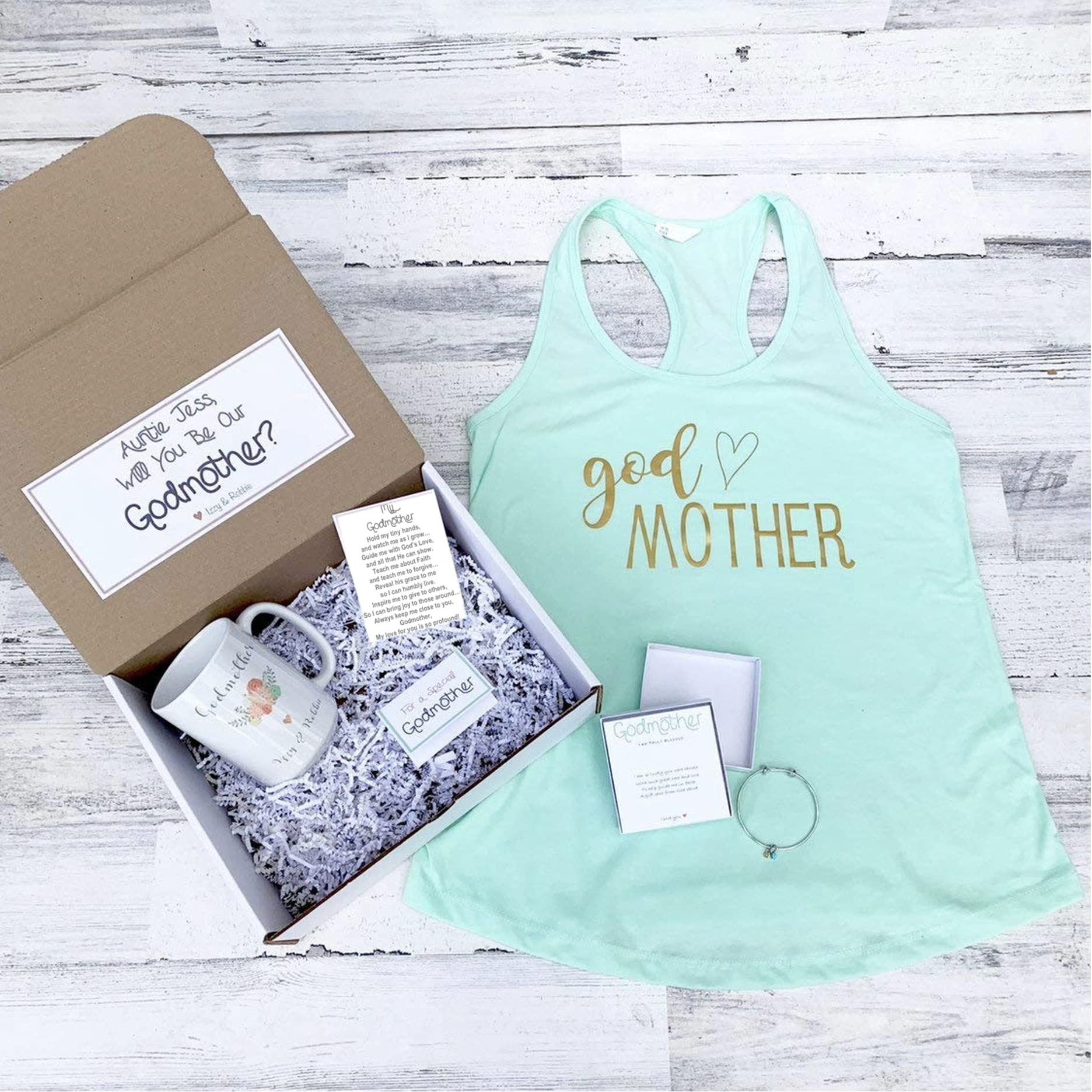 Godmother Gift - Personalized Godmother Box - Will you be My Godmother Box