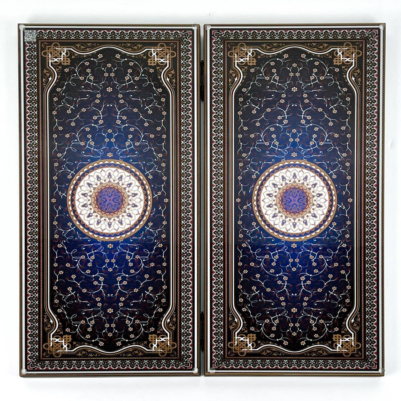 Backgammon de luxe - En bois - 60 cm - Fabriqué à la main - Avec verre trempé - Grand jeu de backgammon pour professionnels et collectionneurs