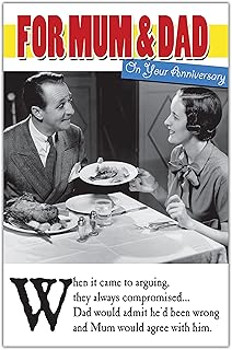 Anniversary Card For Mum and Dad, Funny Anniversary Card Mum And Dad, Mum And Dad Anniversary, Greetings Card, Anniversary Cards For Mum and Dad, 159x235mm