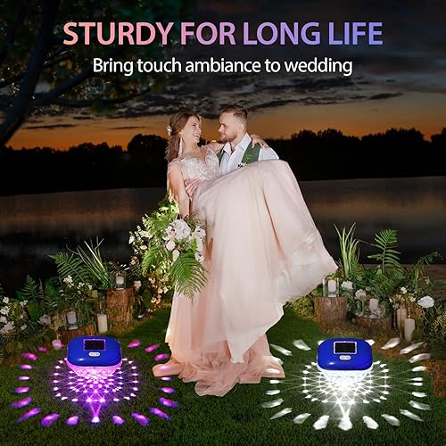 Miniatura 8 de Luces flotantes para piscina, luz solar RGB que cambia de color que flota para piscinas sobre el suelo con 9 iluminación, IP68 impermeable, luces