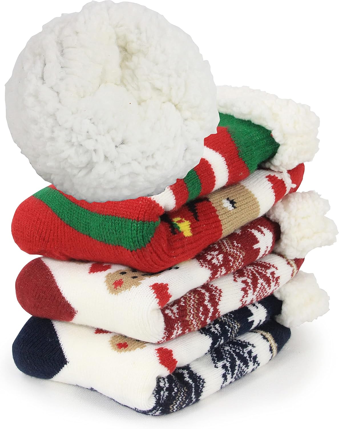 Slipper Socks for Women with Gripper - Winter Non Slip Thick Fuzzy Socks - Warm Cozy Christmas Gift - Image 3