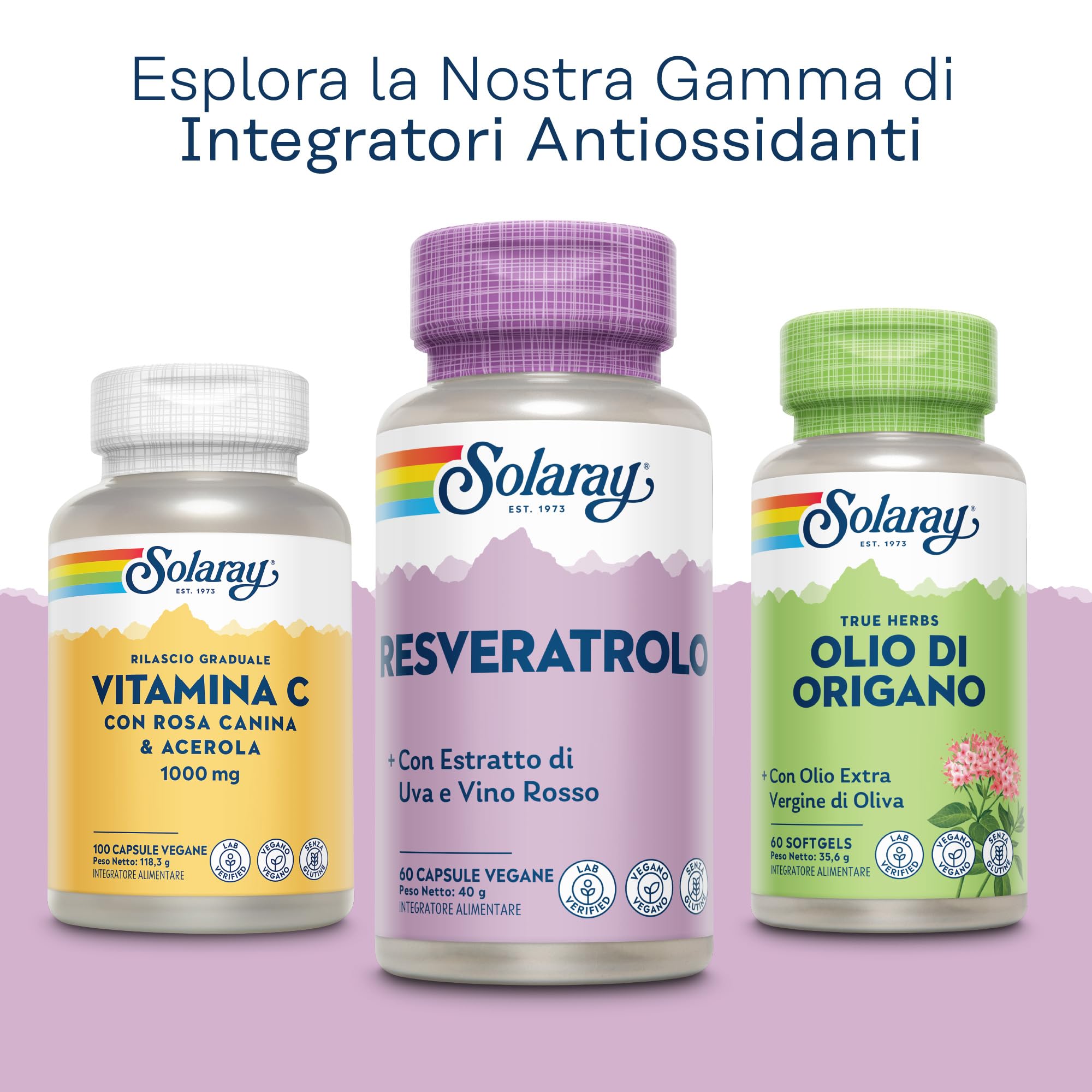 Solaray Resveratrolo Complesso - 60 Capsule Vegane - Integratore di Poligono Giapponese con Buccia e Semi d'Uva ed Estratti di Vino Rosso - Testato in Laboratorio