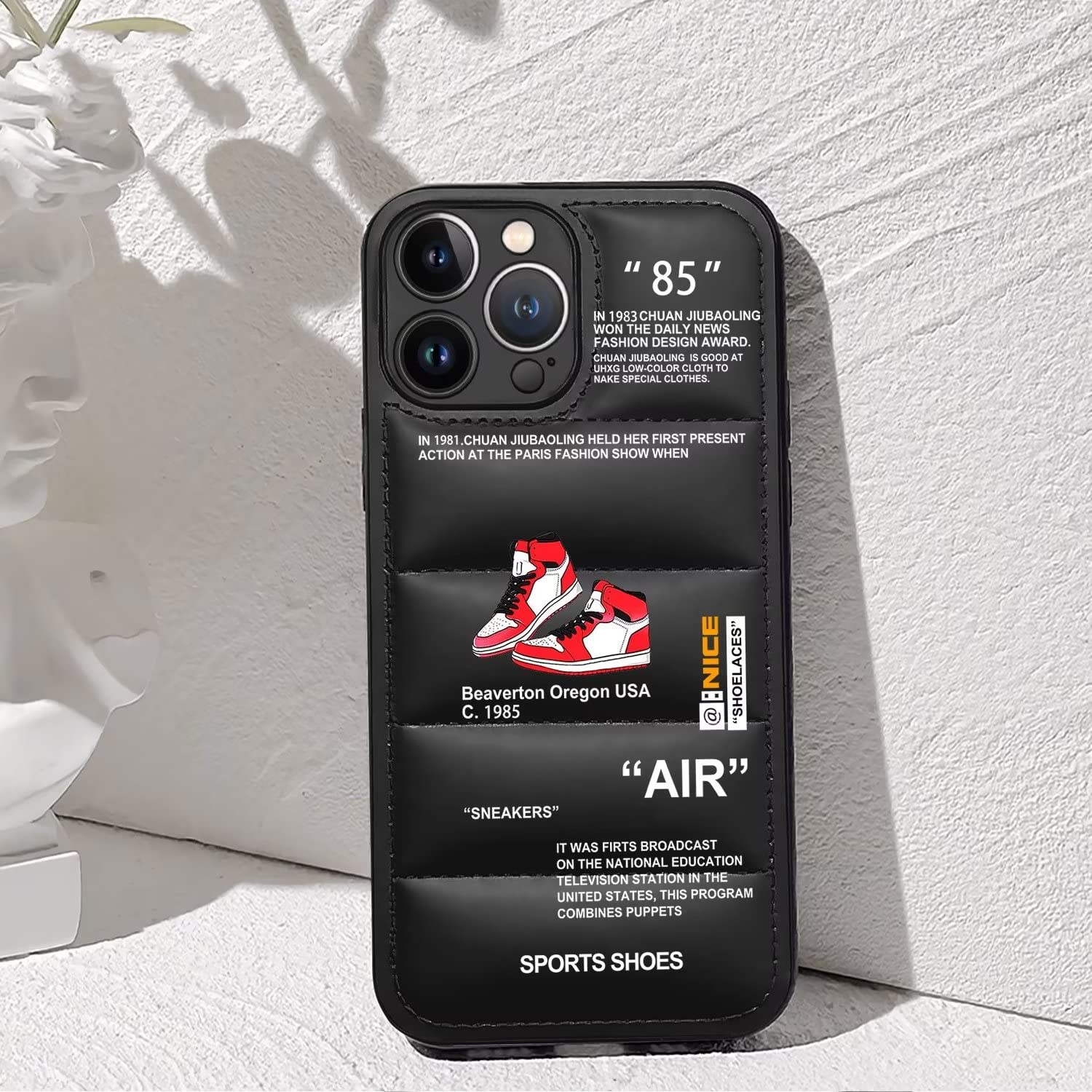 Schutzhülle für iPhone 17 Pro, coole Sportschuhe, Pufferhülle, Pufferhülle, coole rote Turnschuhe in Weiß oder Schwarz, weiche Hülle, ultradünn, weiches Silikon, stoßfest