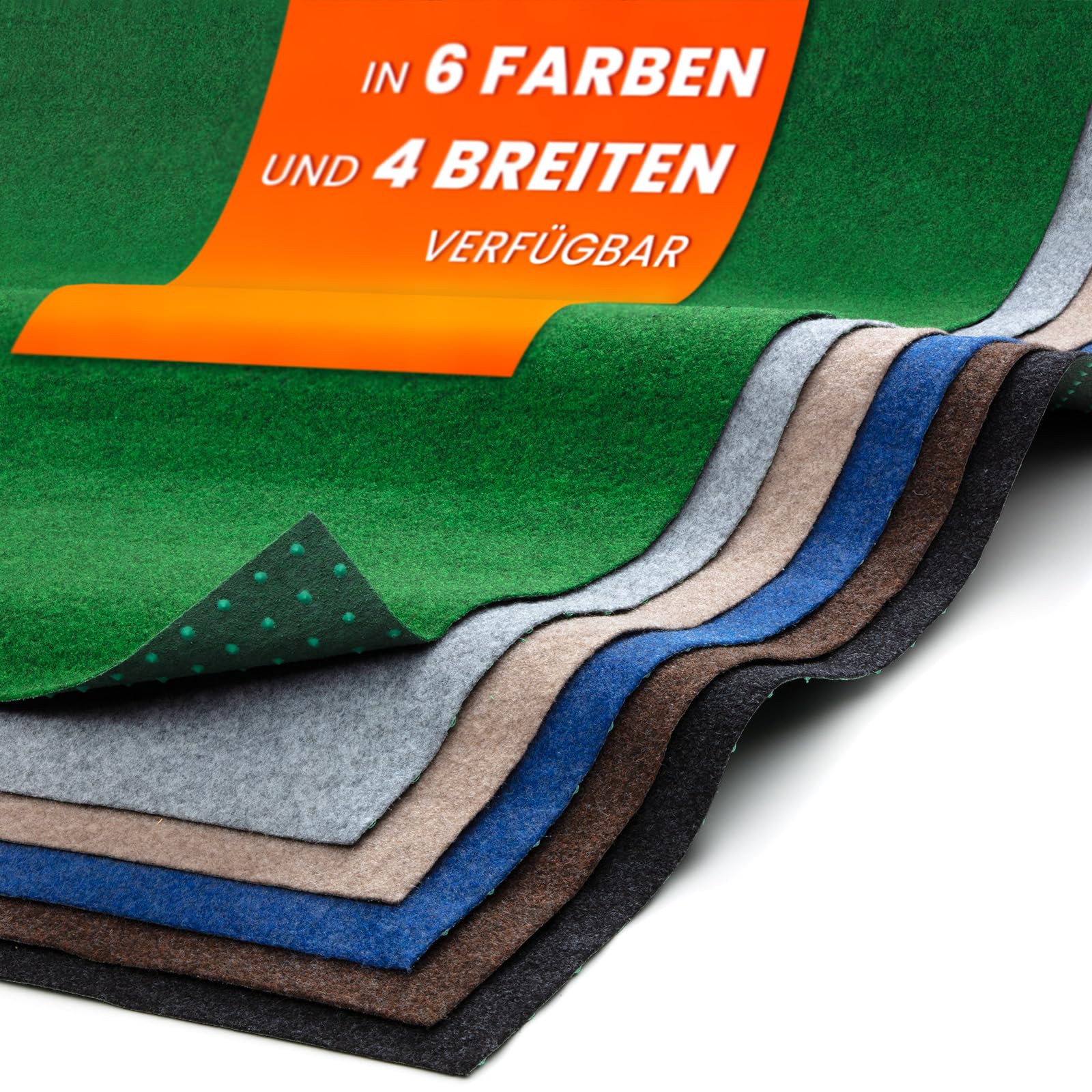 Midori Rasenteppich | Balkonteppich 133 x 500 cm in Grün | Robuster & witterungsbeständiger Kunstrasen-Teppich mit Drainage-Noppen für Balkon Terrasse Outdoor