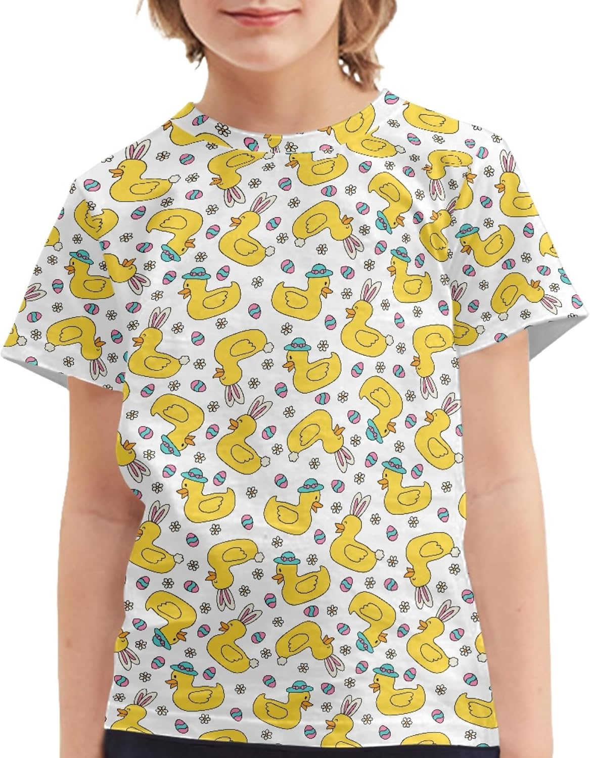 Kids Short Sleeve Shirts Boys Girls Tee T-Shirt Cartoon Pattern Crewneck Tops for 2-16 Years - Image 2