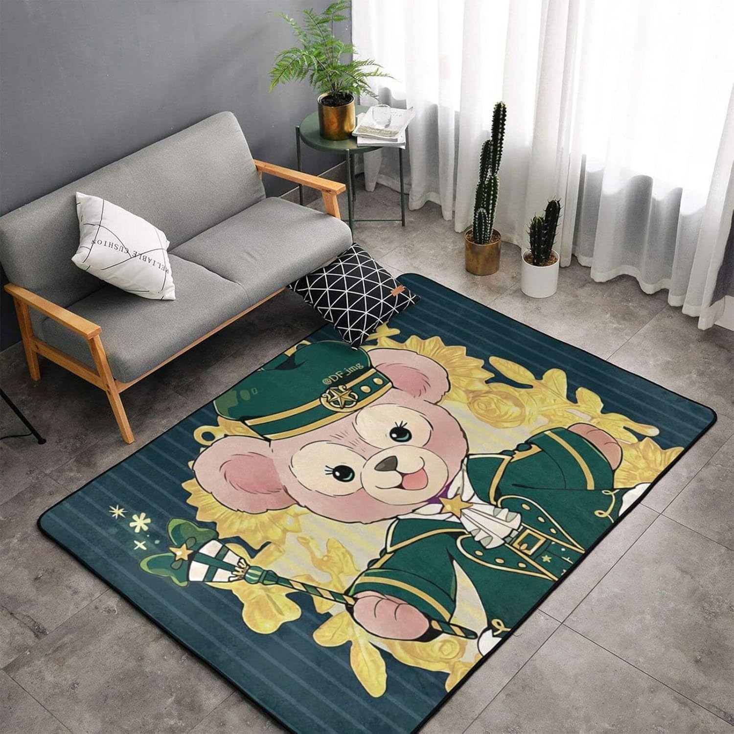 1ダッフィーフレンズ ラグ カーペット 滑り止め付 洗える 防ダニ 卸売