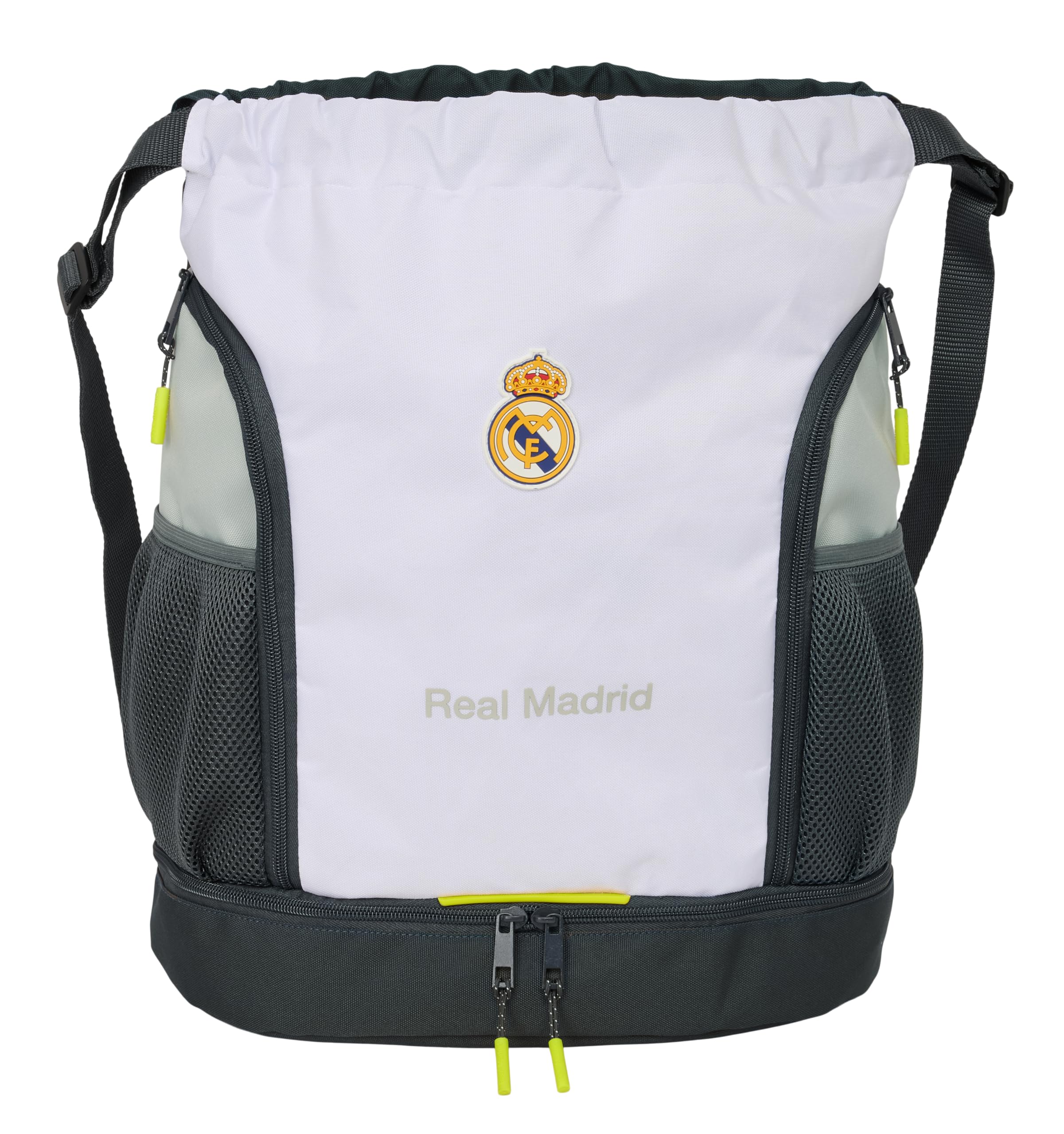 safta Real Madrid Equiipacion 25/26 Backpack Ideal for Children of Different Ages Comfortable and Versatile Quality and Resilience 34 x 15 x 43 cm White M Casual, White, M, Casual