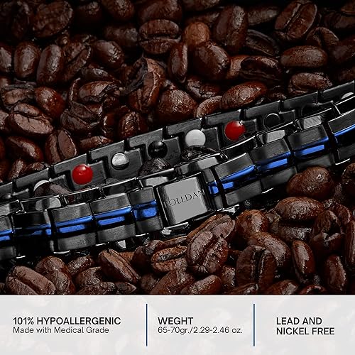 Miniatura 7 de Polldan Pulsera magnética para hombres y mujeres  Terapia de medicina alternativa para la presión arterial, pérdida de peso, alivio del dolor,