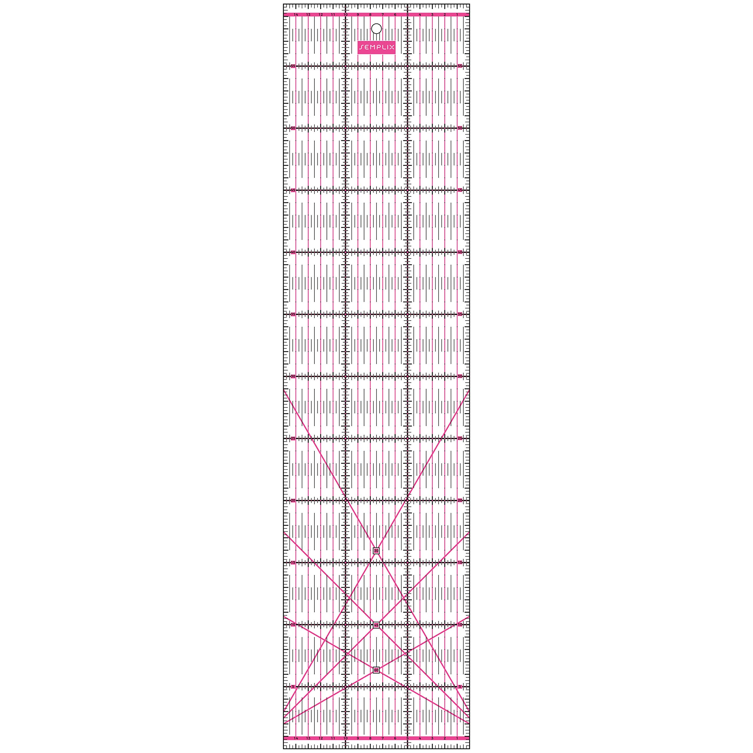 SEMPLIX Patchwork Lineal Set cm Bundle (10x45 cm, 15x60 cm, 15x30 cm, 15x15 cm, 30x30 cm) (pink)