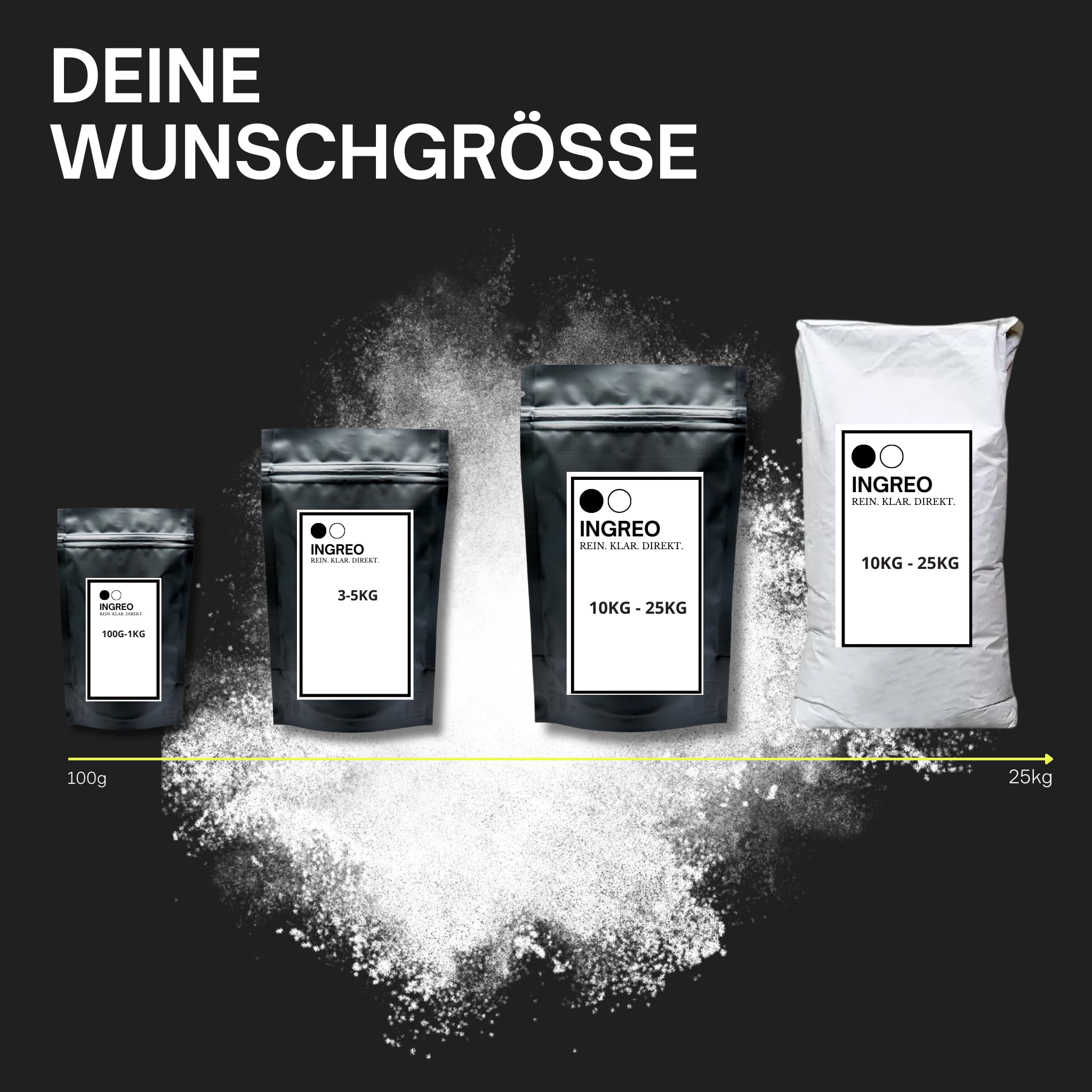 25 kg | Apfelsäure Pulver E296 | Malic Acid | Säuerungsmittel Lebensmittel | 40–100 Mesh | Getränke Süßwaren | Rohstoff | INGREO