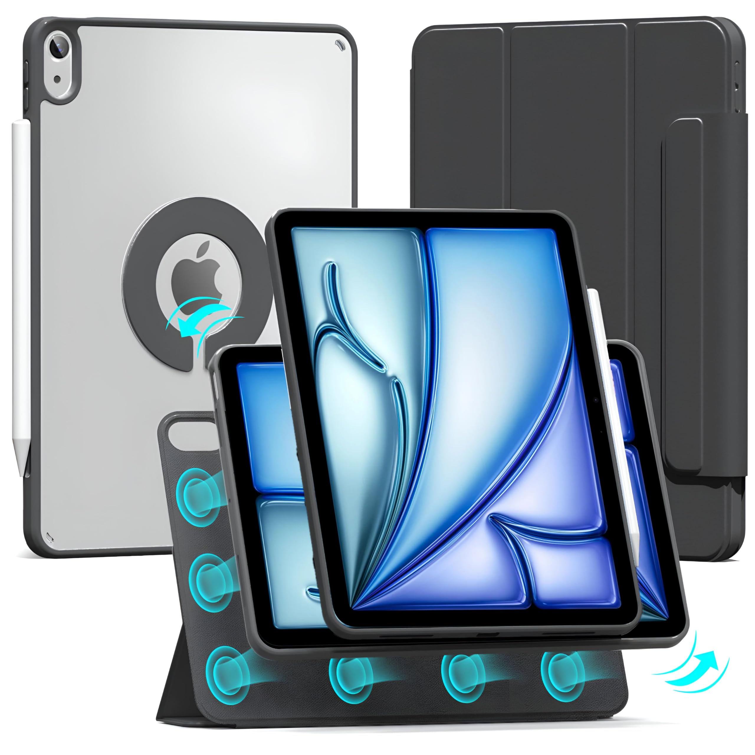 ProElite Cover for Apple iPad Air 11 inch 2024 M2, iPad 5th/4th Gen 10.9 inch Case Cover, Smart Detachable Magnetic Shockproof Case Cover for iPad Air 11 & iPad Air 10.9 inch 5th/4th Generation, Black (B0CJRS8VGV) Amazon Price History, Amazon Price Tracker