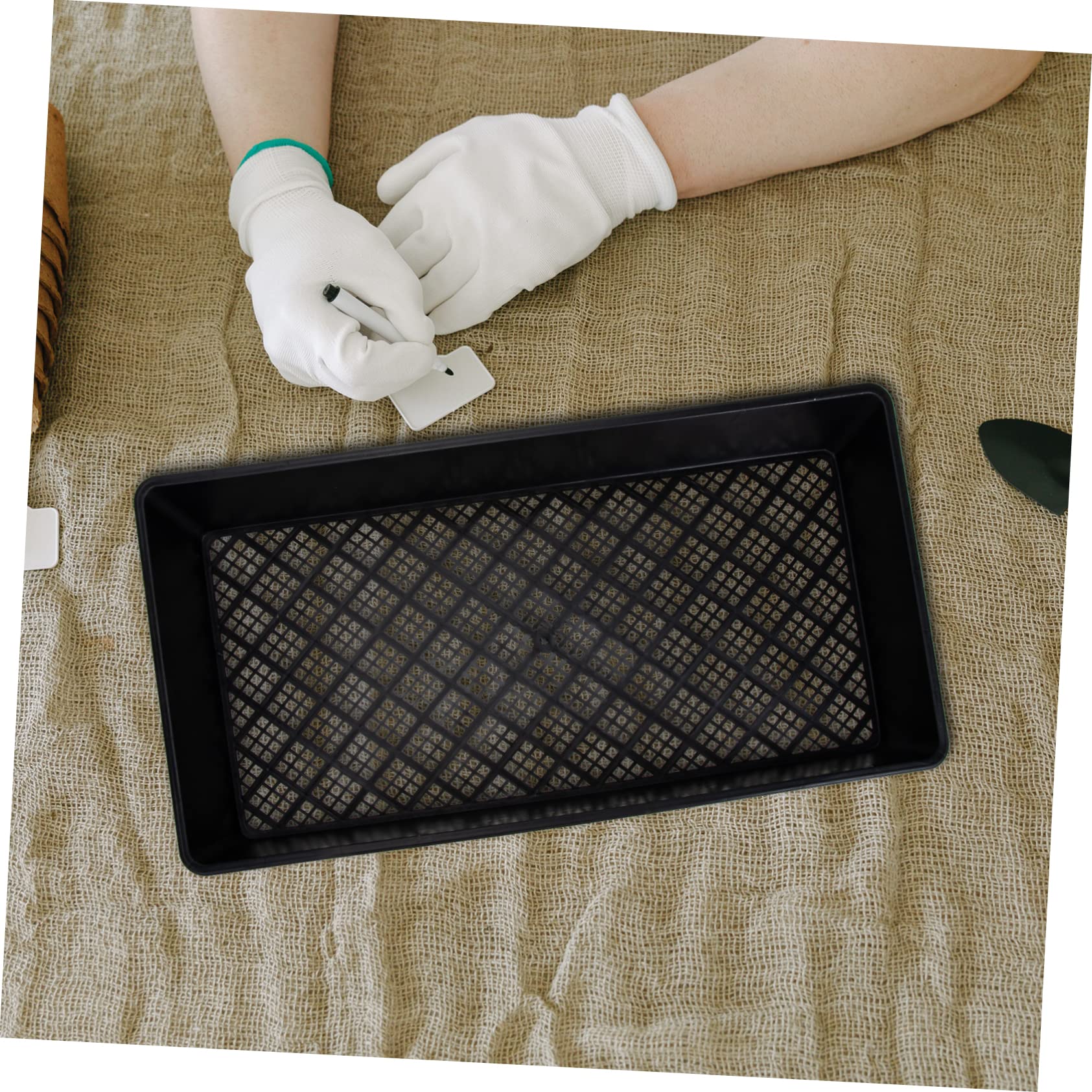 Mipcase 6pièces Lot de Plateaux de Germination à Fond Creux pour Pépinière et Semis de Plantes Micro-pousses