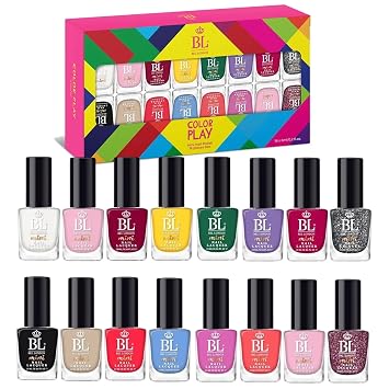 BL "Color Play 16 Pack Nail Polish Set - Outstanding Radiant Nail Varnish Sets for Women Who Love a Radiant Daily Life - Pro Quality Quick Dry Nail Polish Sets For Women Connoisseurs