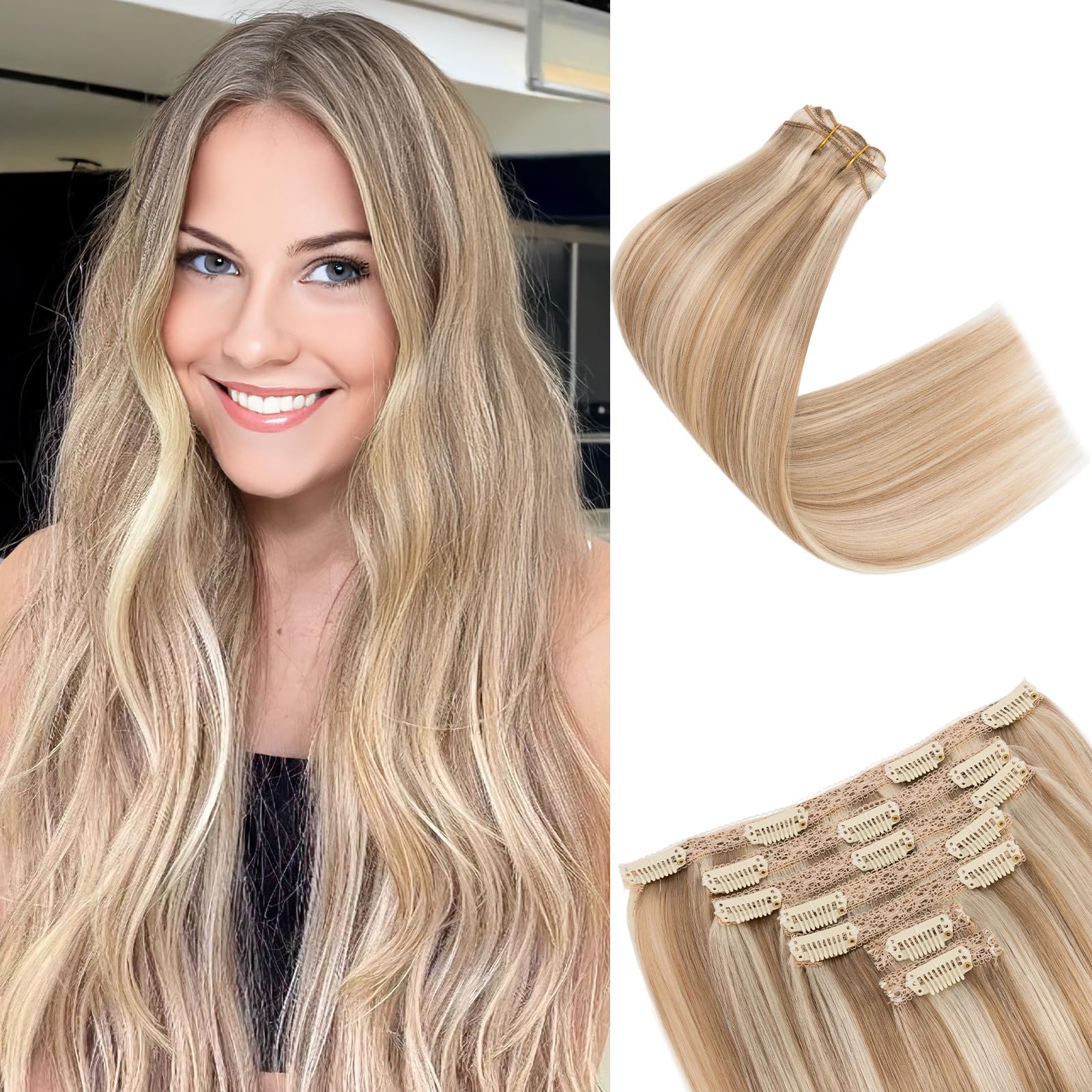 SEGOHAIR Hair Extensions Clip in Human Hair