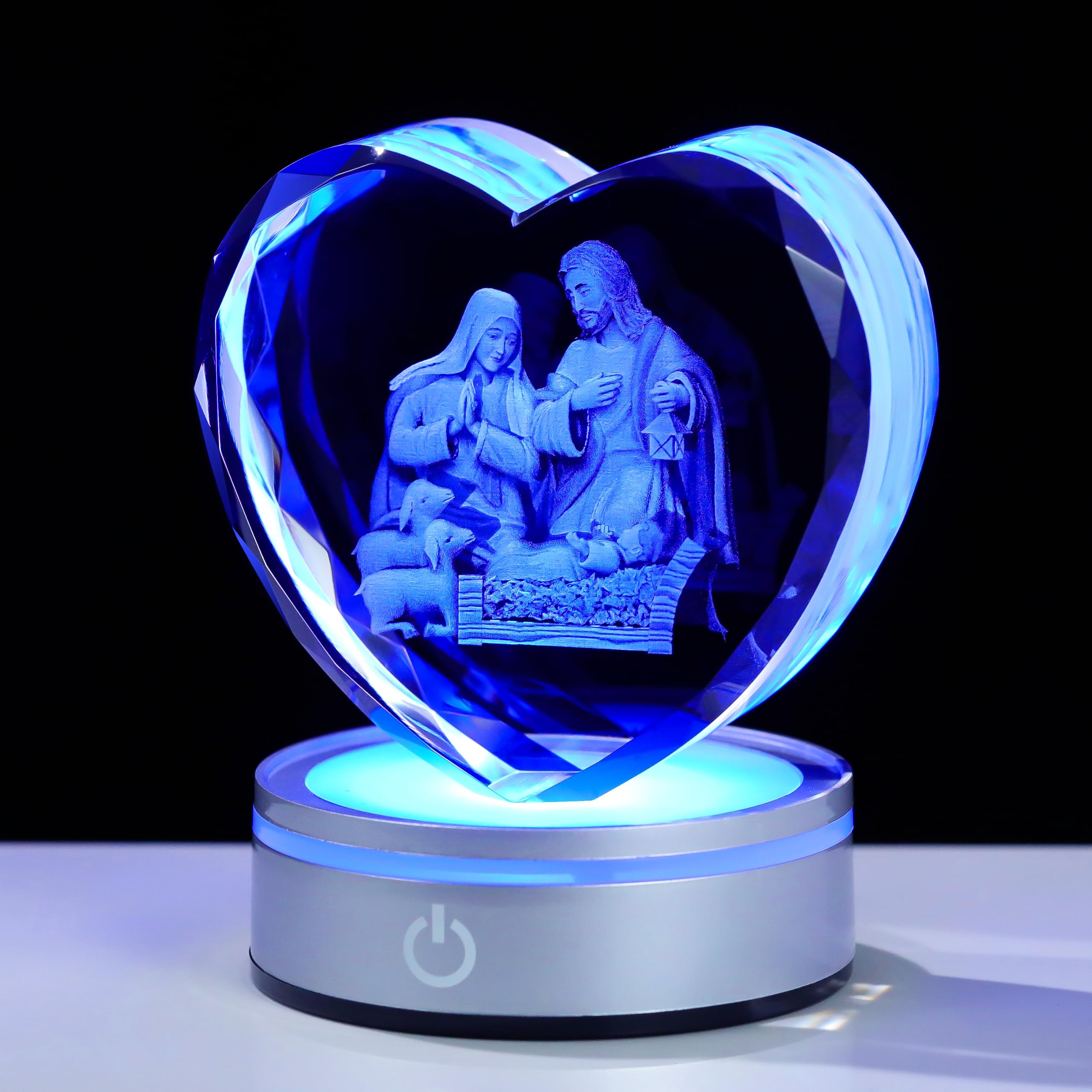 Qianwei Crystal Heart Catholic Gifts Nativity Statues