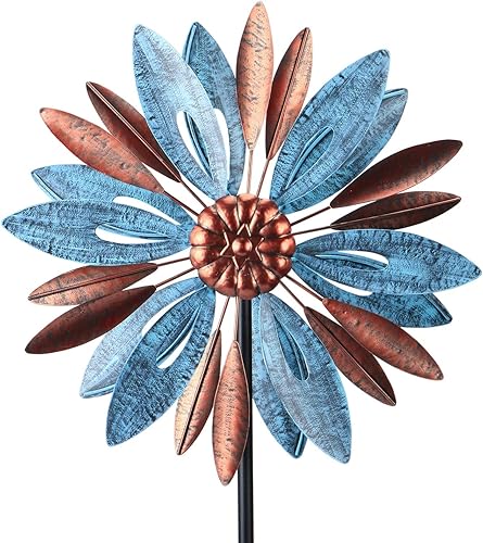 Molino de viento, movimiento cinético, metal, escultura de alta calidad para exteriores, patio, césped y jardín