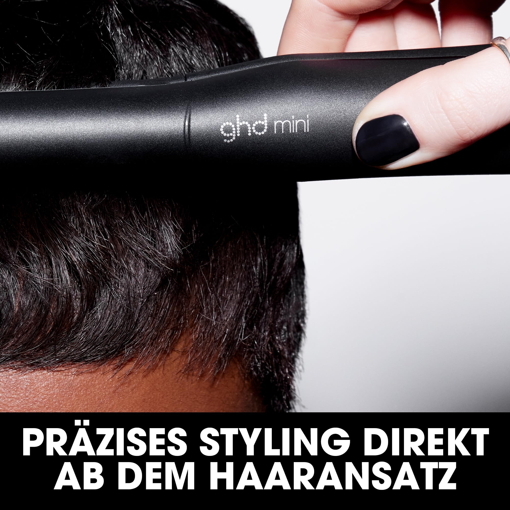 ghd mini Glätteisen für kurze Haare: Mini Glätteisen mit 15mm schmalen Platten, auch für Ponypartie, präzise Styles und Anti Frizz Finish, ohne extreme Hitzeschäden