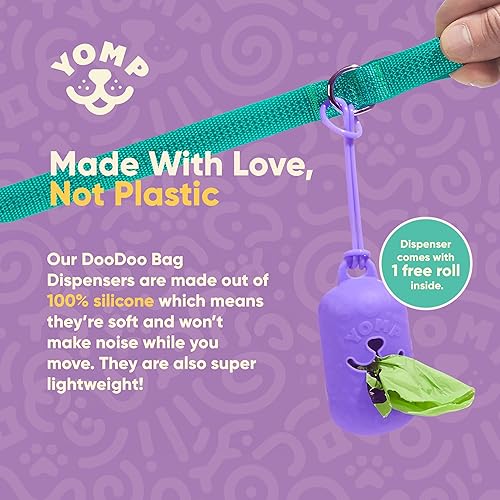 Miniatura 3 de Yomp Soporte para bolsas de perro  Dispensador de bolsas de excremento de perro para correa  Soporte para bolsas de basura para perros  Dispensador