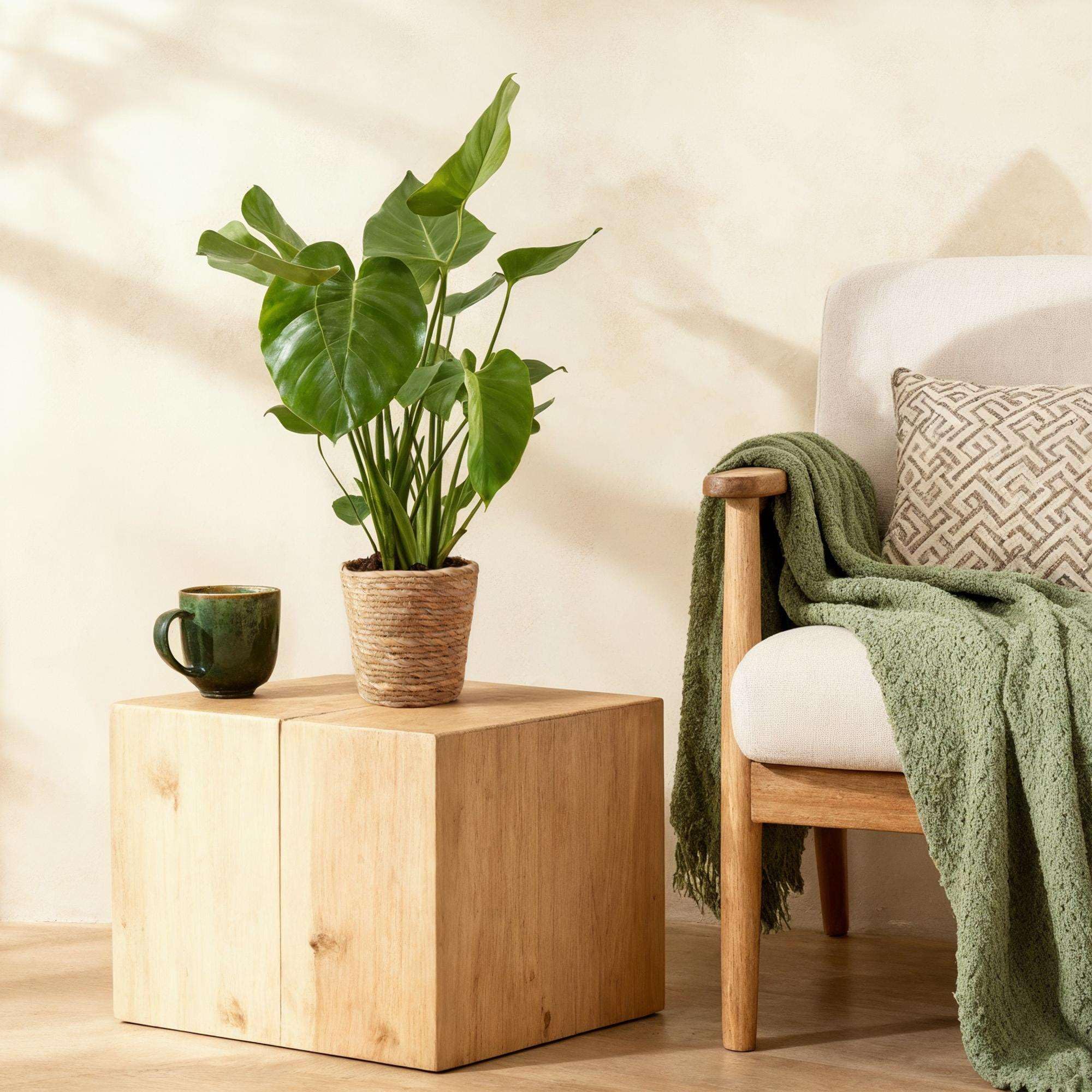Monstera Deliciosa Fensterblatt Zimmerpflanze 2 Pflanzen ca. 50-55 cm