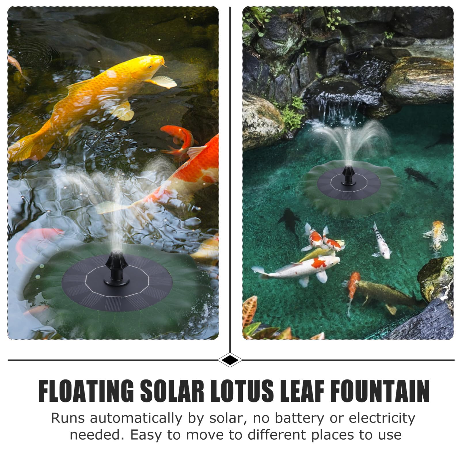 Pompa ad Acqua Solare a Forma di Foglia di Loto per Decorazione da Giardino, Funzionamento Automatico, Efficiente, Materiale Plastico, Versione As180-0814b