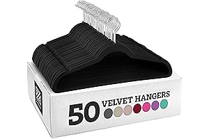 Zober Velvet Hangers 50 Pack: Premium Non-Slip Felt Hangers for Optimal Clothes Storage
