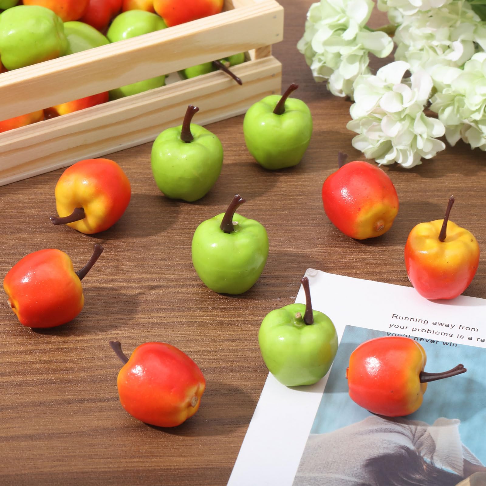 Besttoolifes Lot De 10 Mini Pommes Artificielles En Plastique