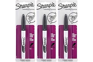 Sharpie Rub-N-Dub Laundry Markers - 3 Pack - Black Ink
