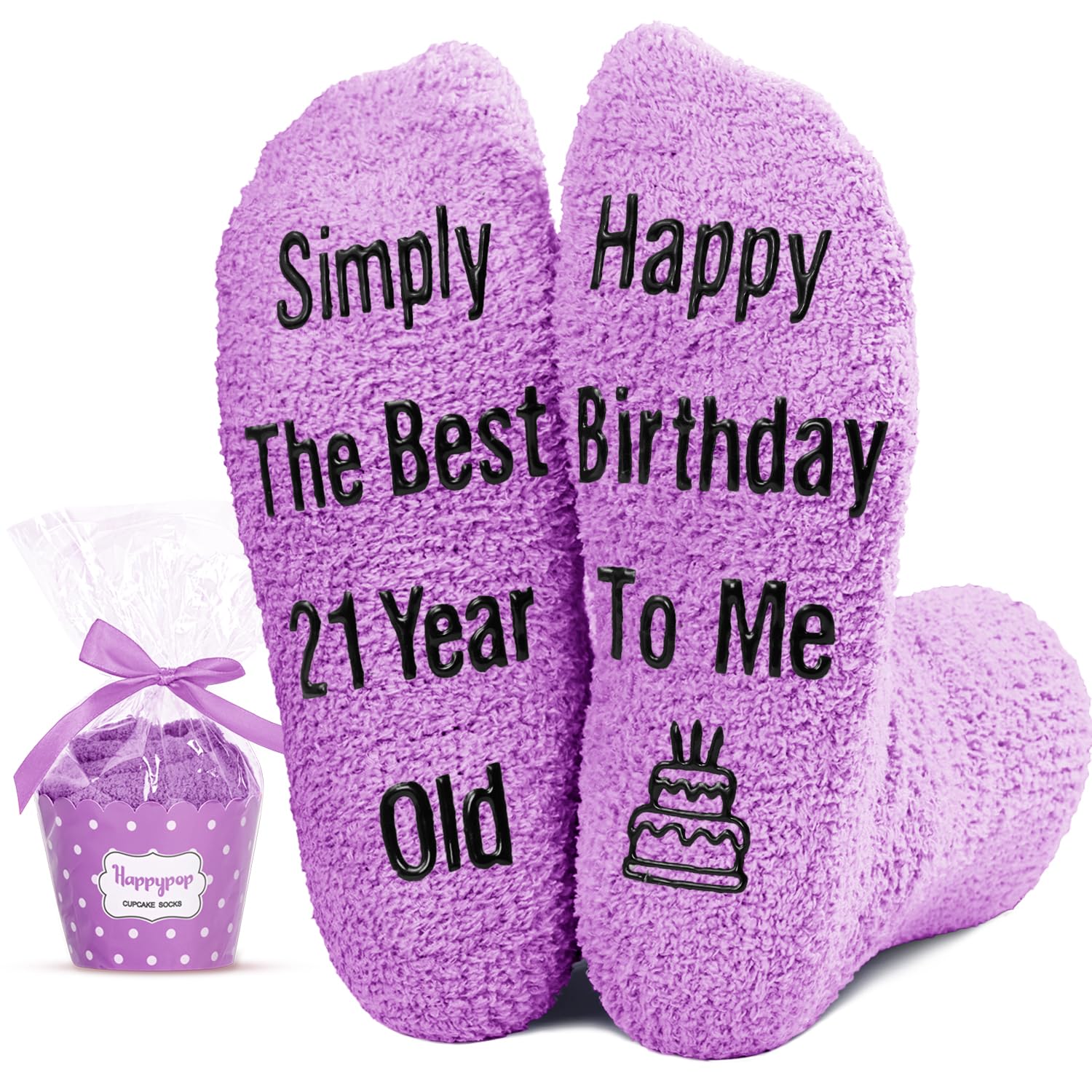 HAPPYPOP 21st Birthday Gifts 21 Year Old Birthday Gifts for Her 21 Birthday Gifts for Her, Gifts for 21 Year Old Female 21 Year Old Girl Gift Ideas, 21st Birthday Purple, 6-10