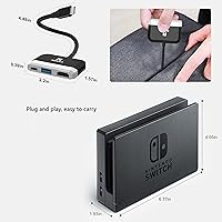 Vista 5 de Switch Dock para Nintendo SwitchOLED, base de TV portátil con puerto USB 3.0 HDMI 4K y carga USB C, base de viaje para Nintendo Switch, Samsung