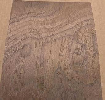 Walnut Burl Composite Wood Veneer 6" x 8" with Fleece Backer 1/100th Thickness