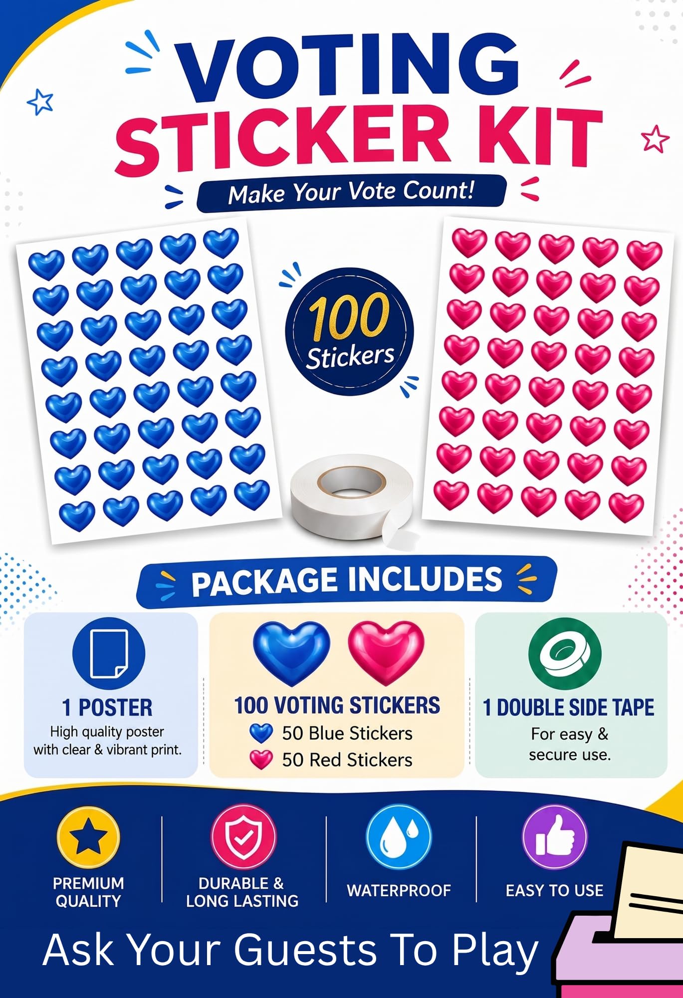 Baby Shower Voting Chart – Fingerprint Keepsake -3