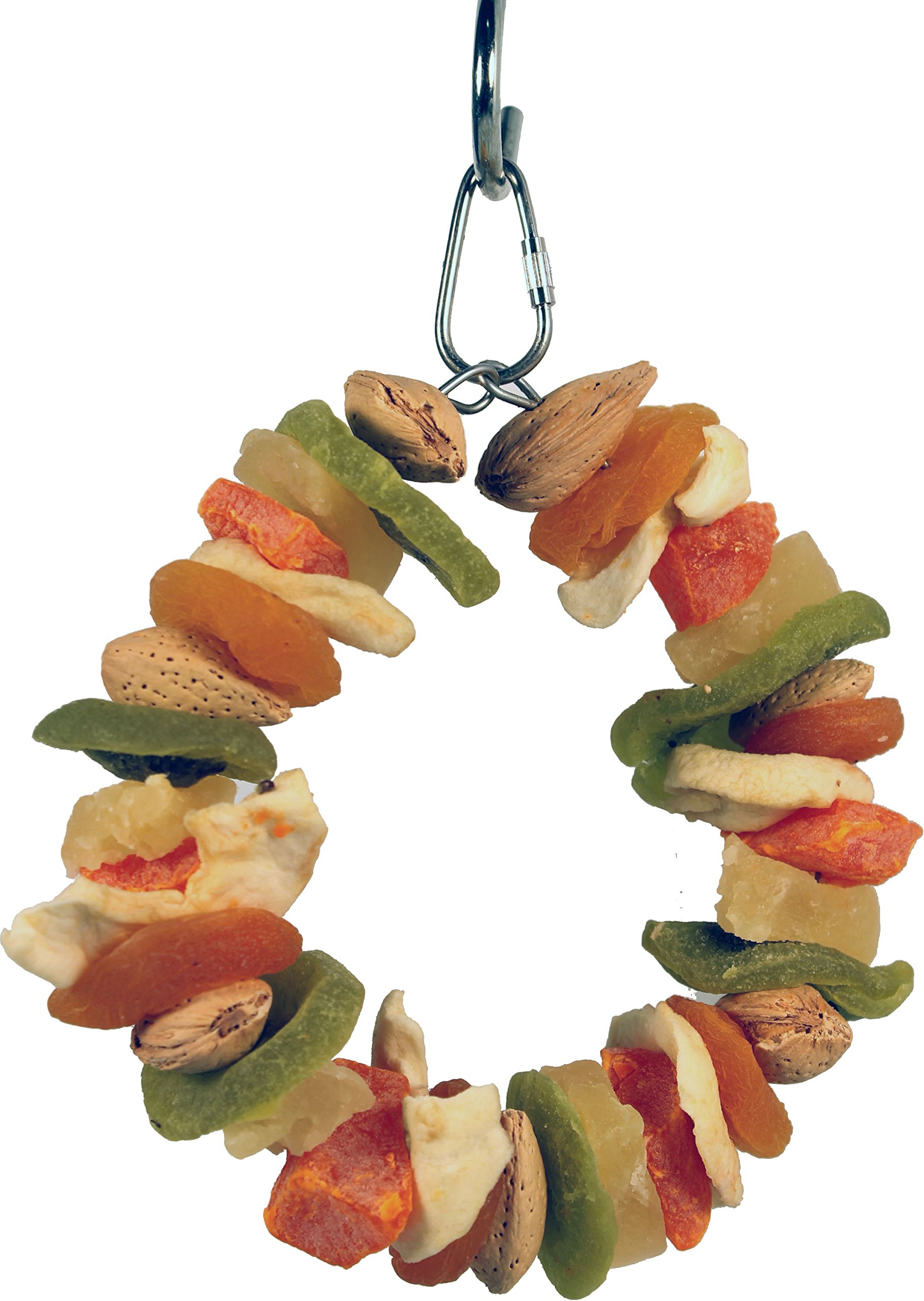 A&E CAGE COMPANY 001445 Happy Beaks Deluxe Fruit Ring Toy Multicolored