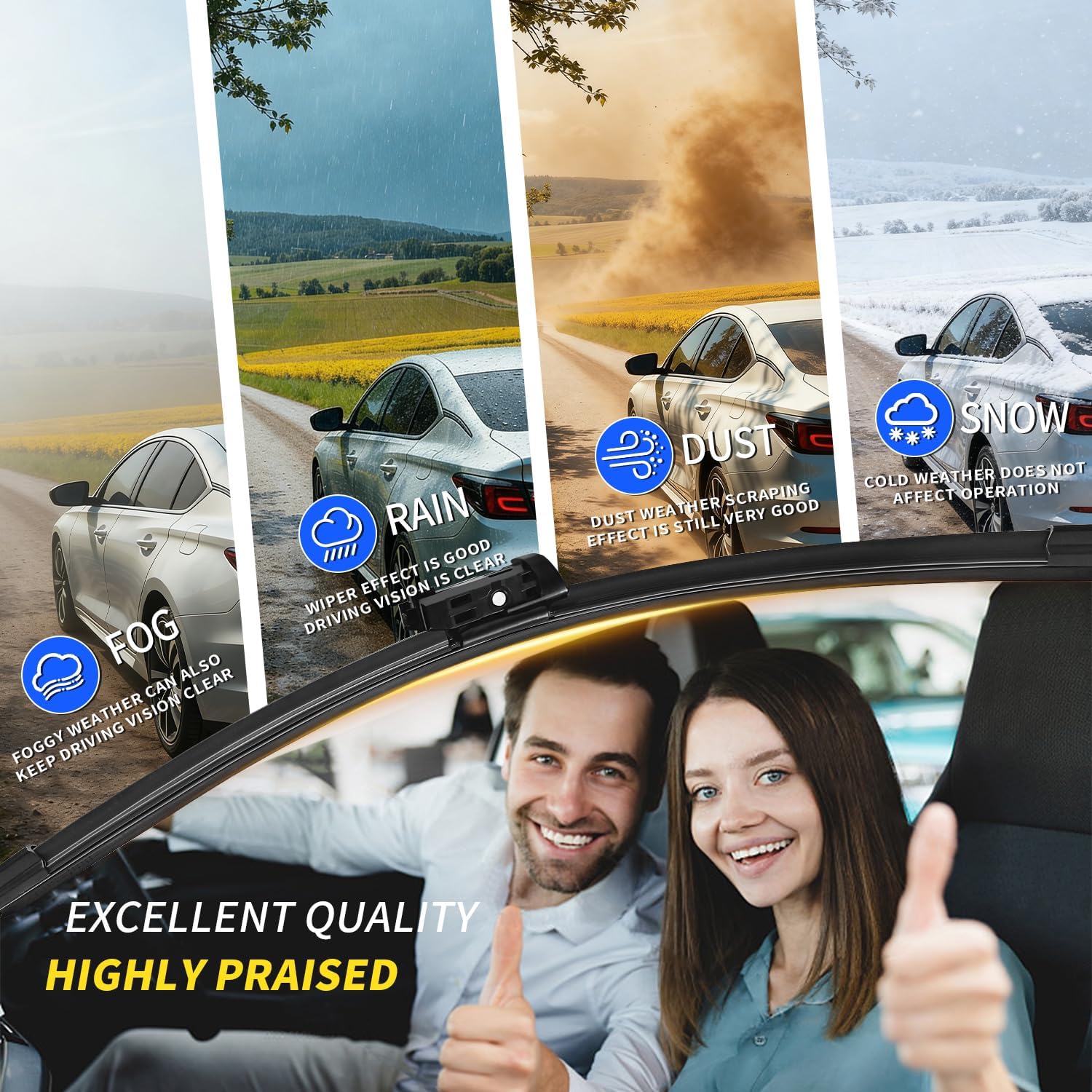 Windshield Wipers,26"+14" Front Wiper with 10" Rear Wiper Blade Sets Compatible with Chevrolet Trax Buick Encore 2013-2022,Automotive Replacement Windshield Wiper Blade (Pack Of 3)